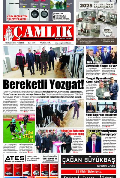 Yozgat Çamlık Gazetesi 18-12-2025
