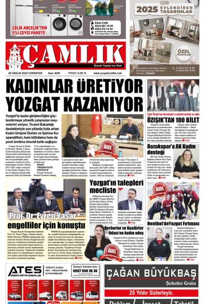 Yozgat Çamlık Gazetesi 20-12-2025