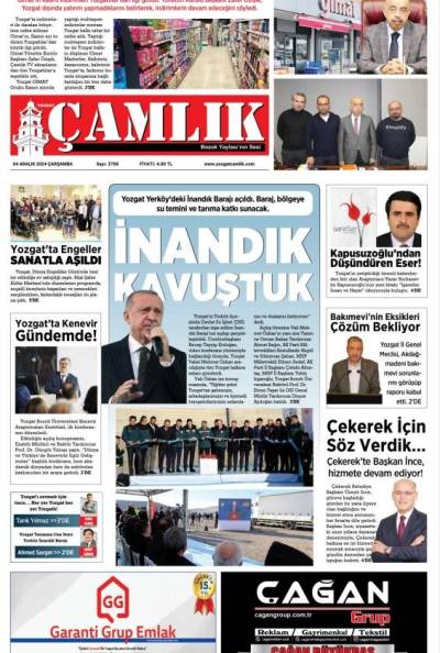Yozgat Çamlık Gazetesi 04-12-2024