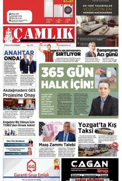 Yozgat Çamlık Gazetesi 5-12-2024