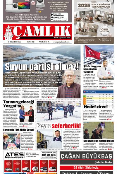 Yozgat Çamlık Gazetesi 13-01-2026