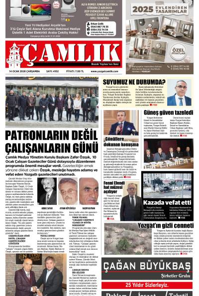 Yozgat Çamlık Gazetesi 14-01-2026