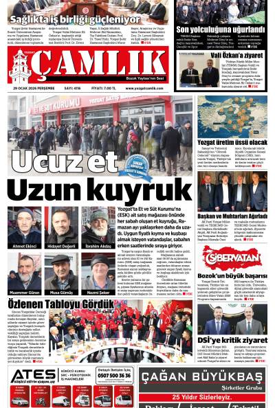 Yozgat Çamlık Gazetesi 29-01-2026