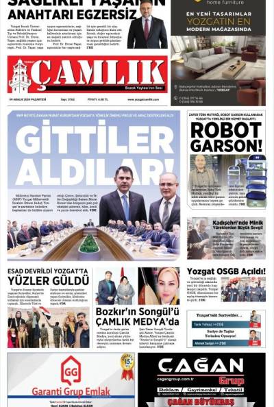 Yozgat Çamlık Gazetesi 9-12-2024