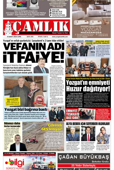Yozgat Çamlık Gazetesi 13-02-2026