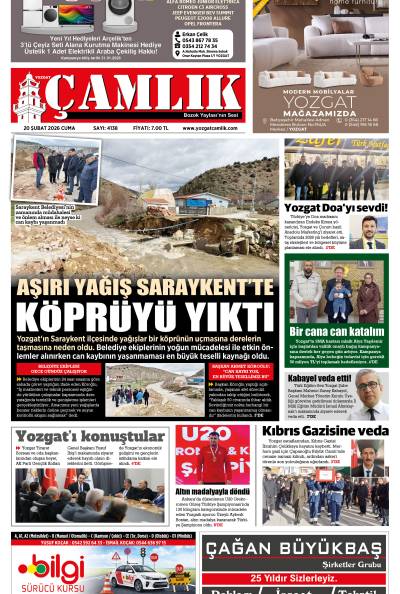 Yozgat Çamlık Gazetesi 20-02-2026