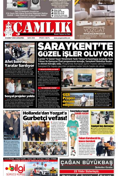 Yozgat Çamlık Gazetesi 25-02-2026