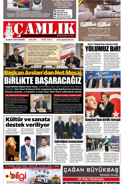 Yozgat Çamlık Gazetesi 26-02-2026