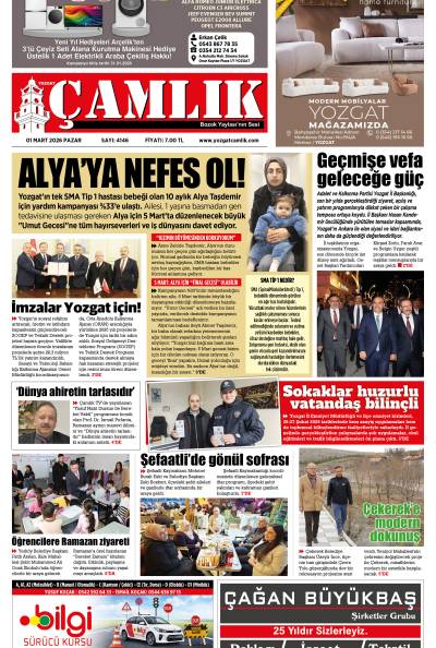 Yozgat Çamlık Gazetesi 01-03-2026