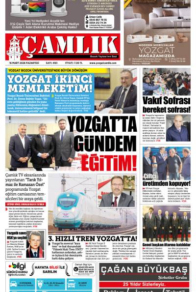 Yozgat Çamlık Gazetesi 16-03-2026