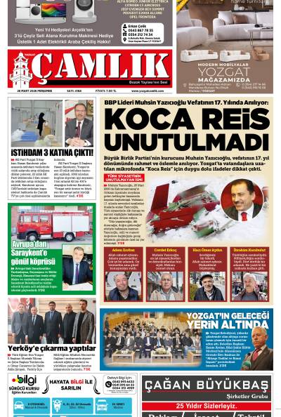 Yozgat Çamlık Gazetesi 26-03-2026