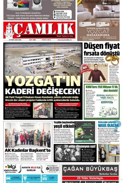 Yozgat Çamlık Gazetesi 27-03-2026