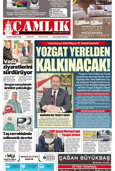 Yozgat Çamlık Gazetesi 29-03-2026