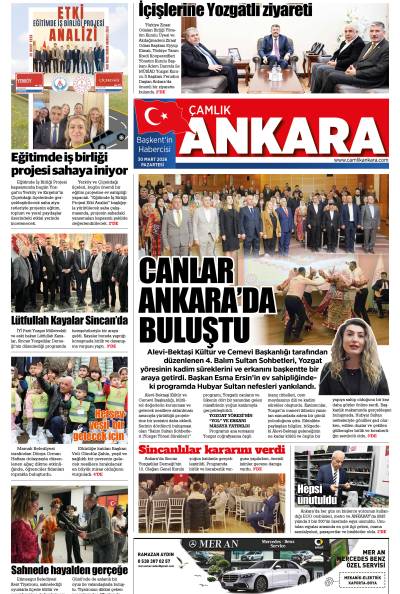 Çamlık Ankara Gazetesi 30-03-2026