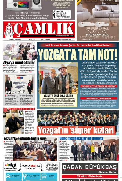 Yozgat Çamlık Gazetesi 31-03-2026