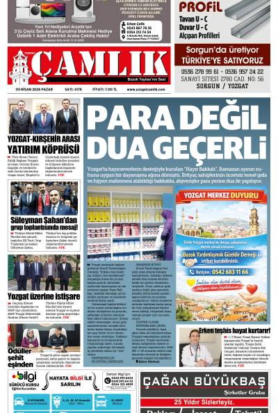 Yozgat Çamlık Gazetesi 05-04-2026