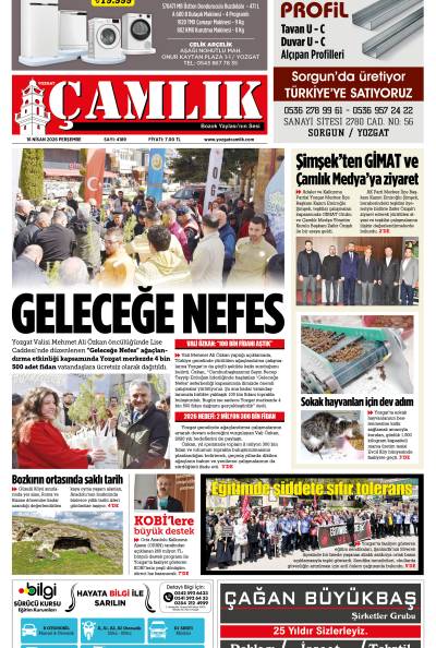 Yozgat Çamlık Gazetesi 16-04-2026