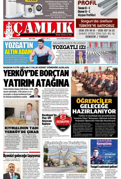 Yozgat Çamlık Gazetesi 21-04-2026