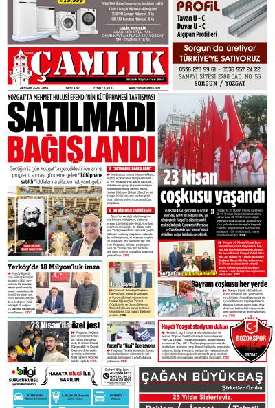 Yozgat Çamlık Gazetesi 24-04-2026