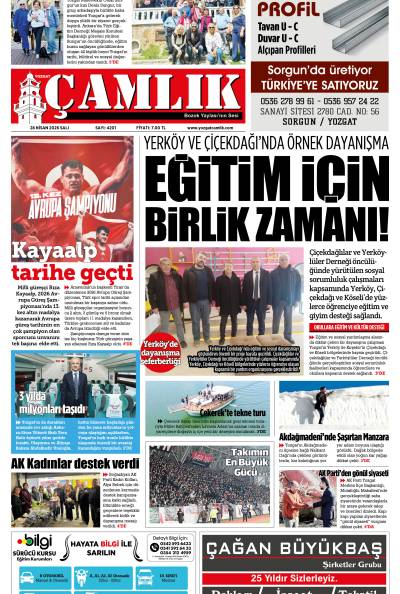 Yozgat Çamlık Gazetesi 28-04-2026