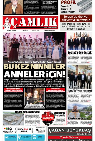 Yozgat Çamlık Gazetesi 12-05-2026