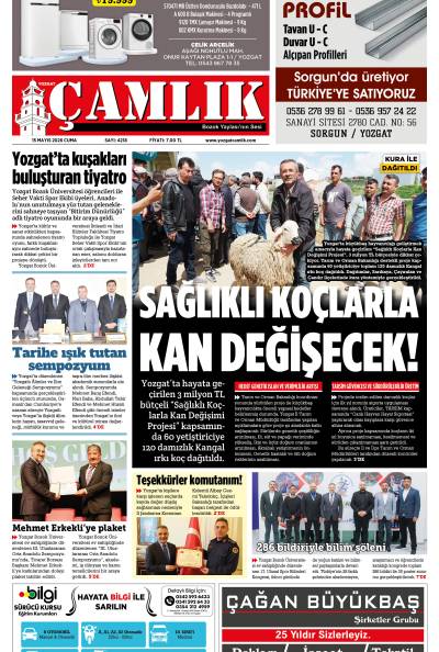 Yozgat Çamlık Gazetesi 15-05-2026