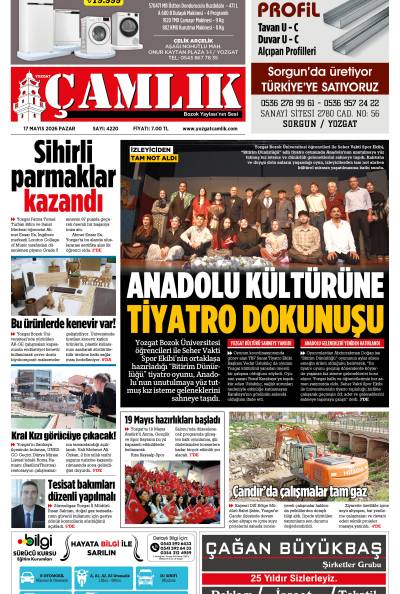 Yozgat Çamlık Gazetesi 17-05-2026