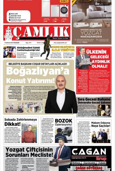 Yozgat Çamlık Gazetesi 19-12-2024