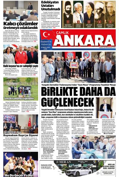 Çamlık Ankara Gazetesi 22-05-2026