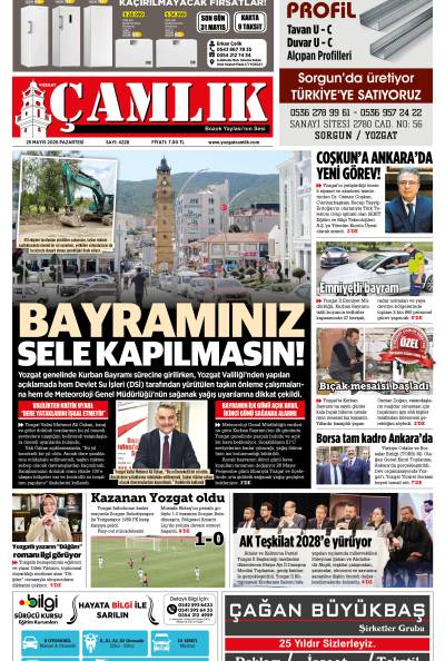 Yozgat Çamlık Gazetesi 25-05-2026