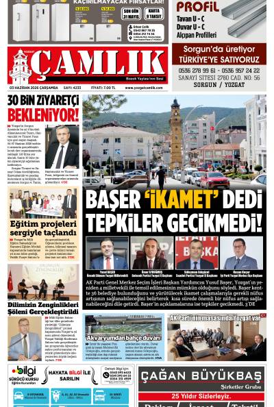 Yozgat Çamlık Gazetesi 03-06-2026