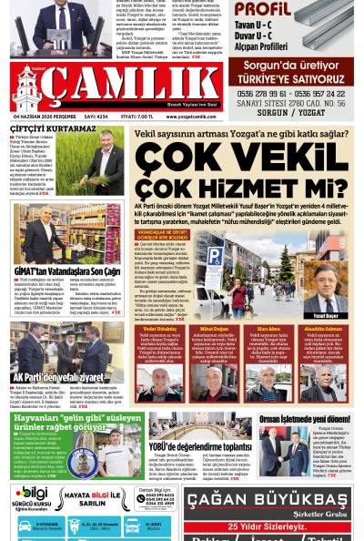 Yozgat Çamlık Gazetesi 04-06-2026