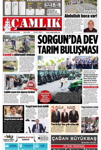 Yozgat Çamlık Gazetesi 05-06-2026