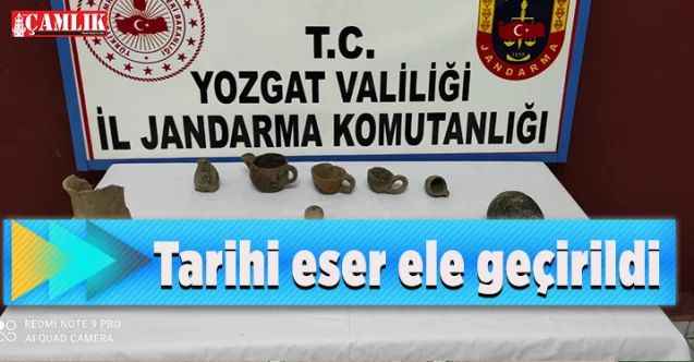 Yozgat'ta farklı dönemlere ait 30 parça tarihi eser ele geçirildi