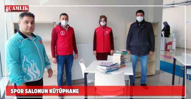 Spor Salonuna kütüphane