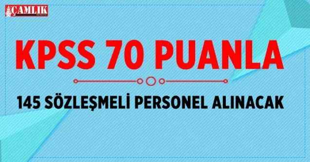 Kpss 70 Puanla 145 Sözleşmeli Personel Alınacak