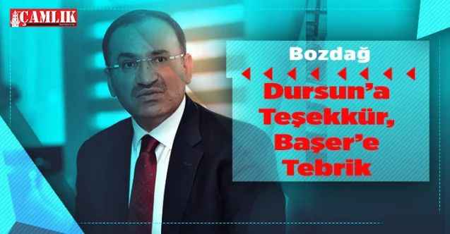 TBMM Anayasa Komisyonu Başkanı ve AK Parti Yozgat Milletvekili Bekir Bozdağ tebrik etti