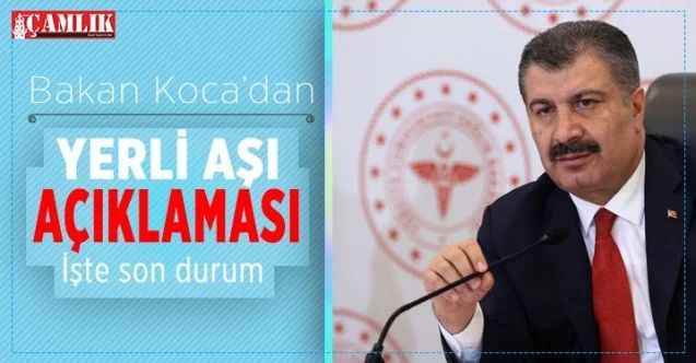 Bakan Koca'dan yerli aşı açıklaması
