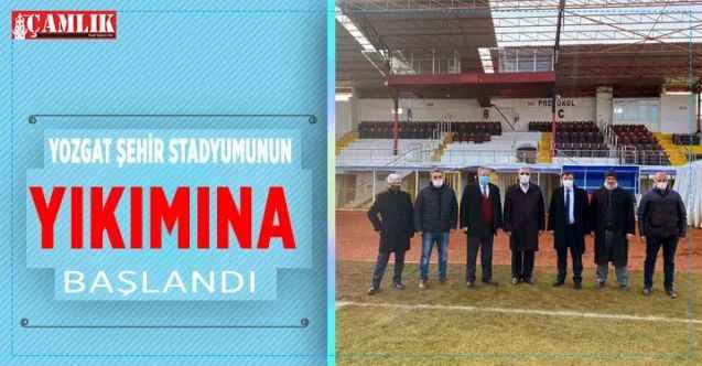 Yozgat Şehir Stadyumunun yıkımına başlandı