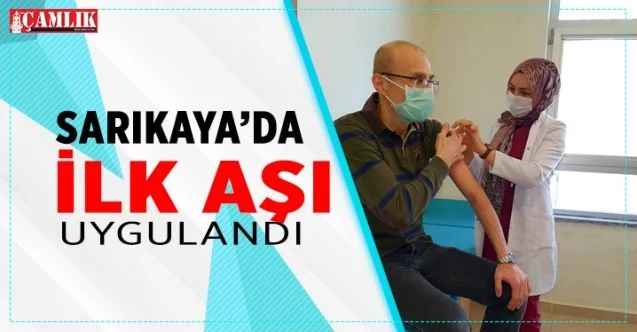 Sarıkaya'da ilk aşı uygulaması yapıldı