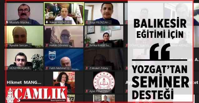Balıkesir eğitimi için Yozgat’tan seminer desteği
