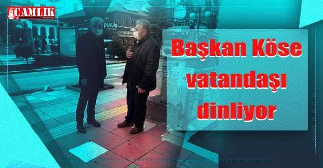 Yozgat Belediye Başkanı Celal Köse, vatandaşı dinliyor