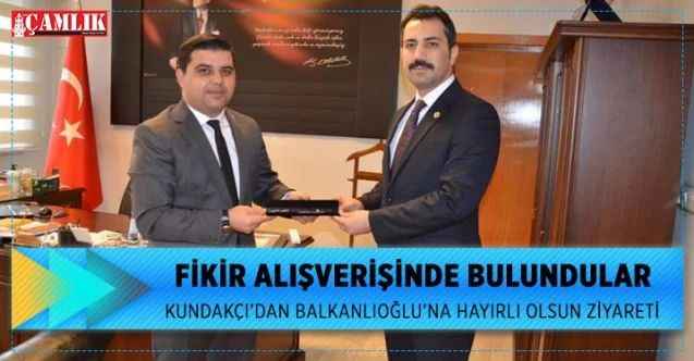 Saraykent Kaymakamı Kundakçı'dan Aydıncık Kaymakamı Balkanlıoğlu’na hayırlı olsun ziyareti