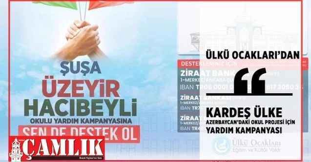 Ülkü Ocakları’dan kardeş ülke Azerbaycan’daki Okul Projesi için yardım kampanyası
