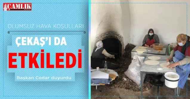 Olumsuz hava şartları Çayıralan'da ÇEKAŞ'ı da etkiledi