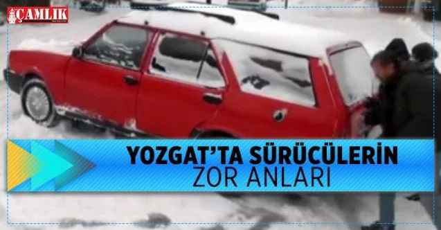 Yozgat'ta sürücülerin zor anları