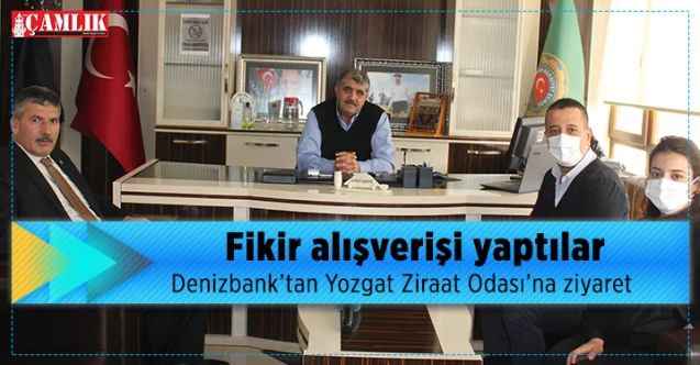 Denizbank Yozgat Şube Müdürü Cenk Yüzgeç ve Müdür Yardımcısı Ayşenur Şahin, Ziraat Odası Başkanı İsmail Açıkgöz’ü ziyaret etti.