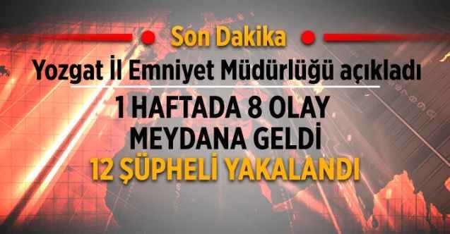 Yozgat İl Emniyet Müdürlüğü'nün uyuşturucu ile mücadelesi sürüyor