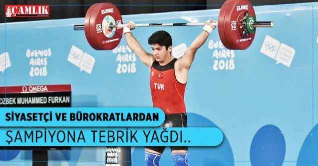 Avrupa Halter Şampiyonu olan Muhammed Furkan Özbek’e Siyasetçi ve Bürokratlardan tebrik yağdı.