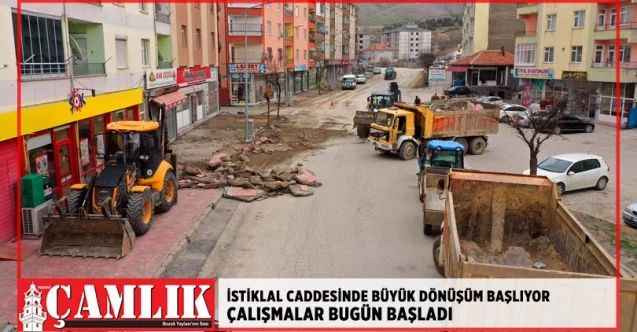 Akdağmadeni İstiklal Caddesinde büyük dönüşüm başlıyor